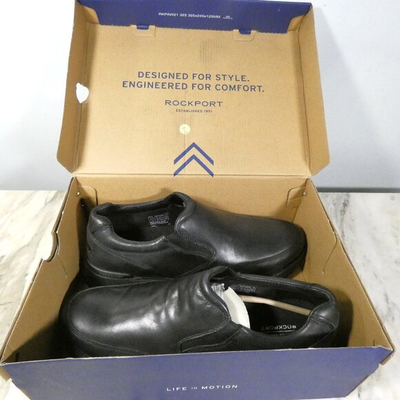 NIB Rockport Prowalker Next Slip-On Black Leather 10.5 M (D) display picture 3